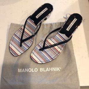 Manolo Blahnik kitten heel sandals